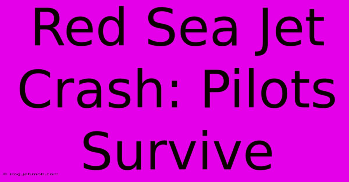 Red Sea Jet Crash: Pilots Survive