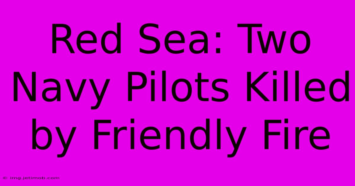 Red Sea: Two Navy Pilots Killed By Friendly Fire