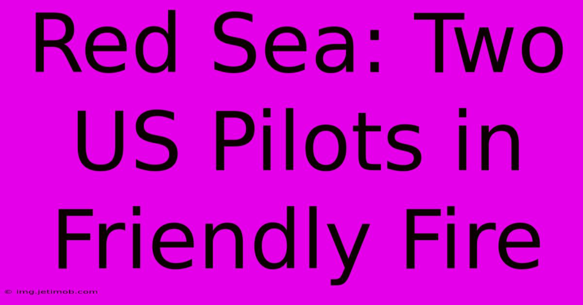 Red Sea: Two US Pilots In Friendly Fire