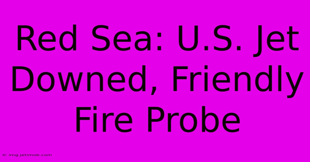 Red Sea: U.S. Jet Downed, Friendly Fire Probe