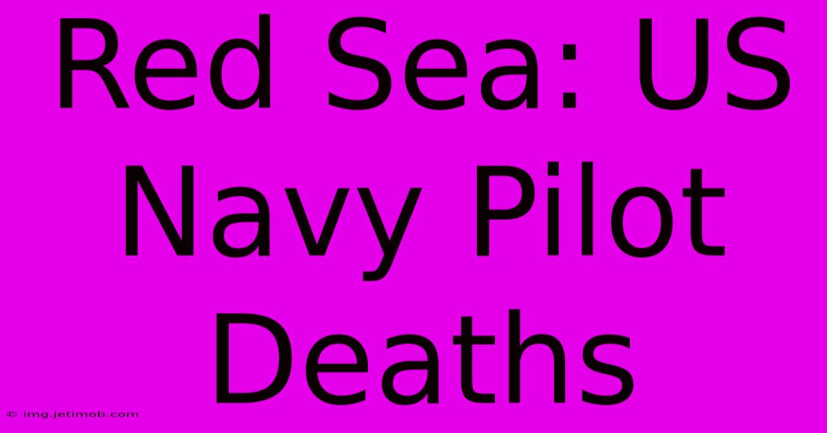 Red Sea: US Navy Pilot Deaths