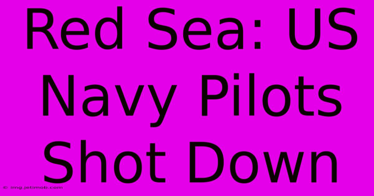 Red Sea: US Navy Pilots Shot Down