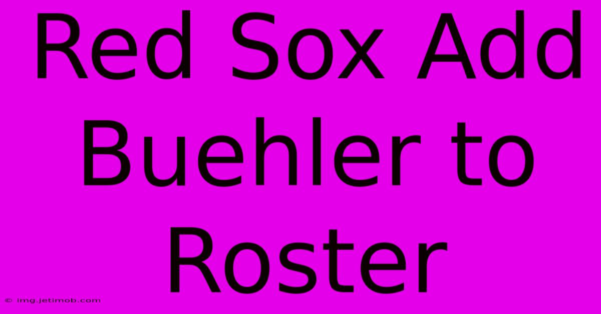 Red Sox Add Buehler To Roster