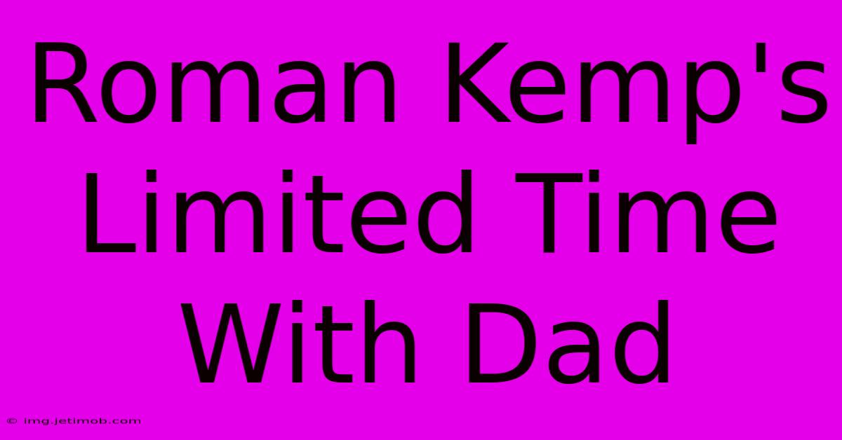 Roman Kemp's Limited Time With Dad