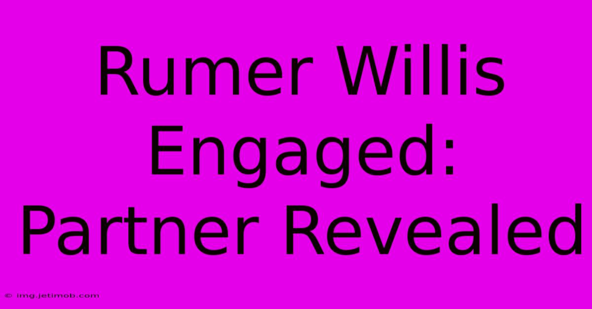 Rumer Willis Engaged: Partner Revealed