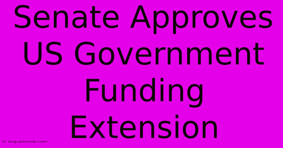 Senate Approves US Government Funding Extension