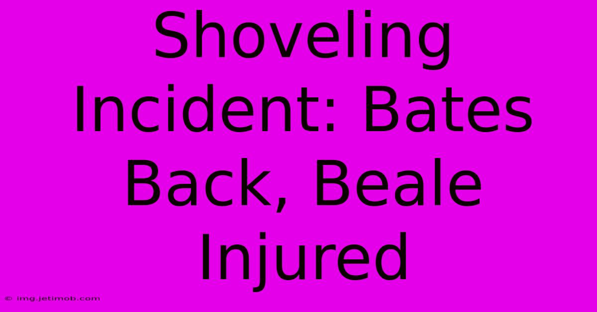 Shoveling Incident: Bates Back, Beale Injured