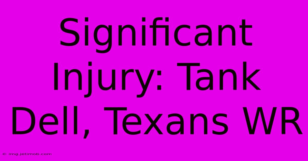 Significant Injury: Tank Dell, Texans WR