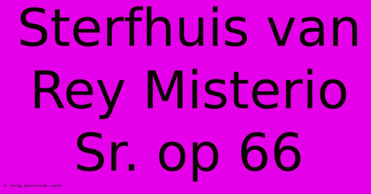 Sterfhuis Van Rey Misterio Sr. Op 66