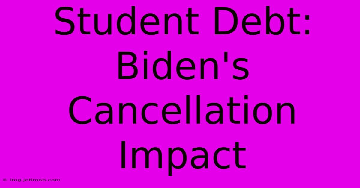 Student Debt: Biden's Cancellation Impact