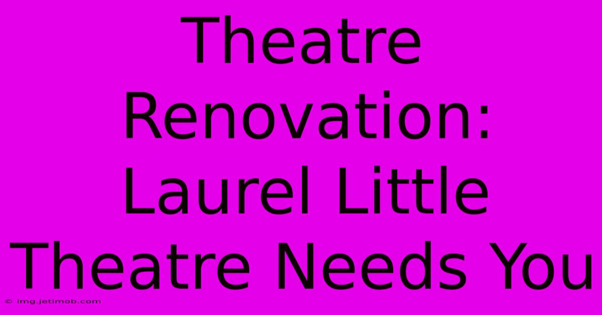 Theatre Renovation: Laurel Little Theatre Needs You