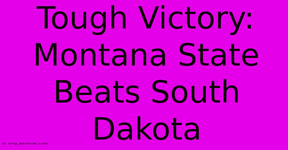 Tough Victory: Montana State Beats South Dakota