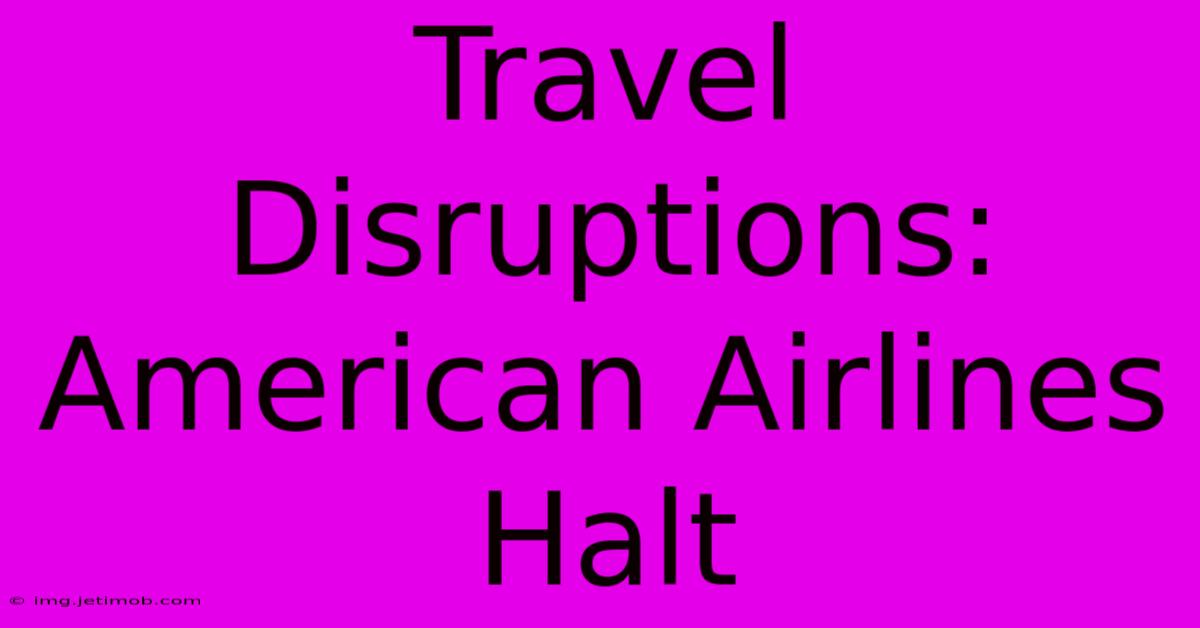 Travel Disruptions: American Airlines Halt