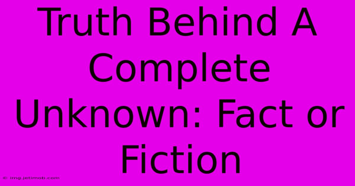 Truth Behind A Complete Unknown: Fact Or Fiction