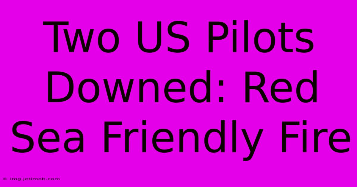 Two US Pilots Downed: Red Sea Friendly Fire