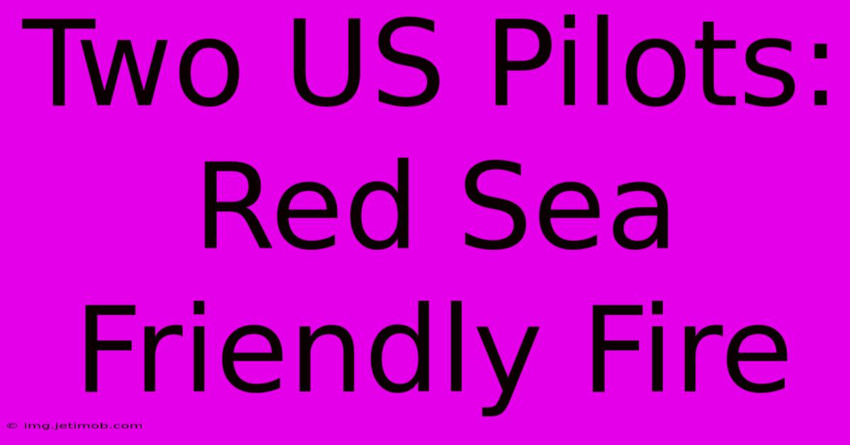 Two US Pilots: Red Sea Friendly Fire