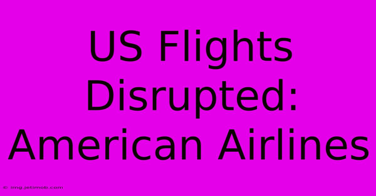 US Flights Disrupted: American Airlines