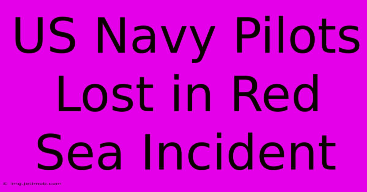 US Navy Pilots Lost In Red Sea Incident