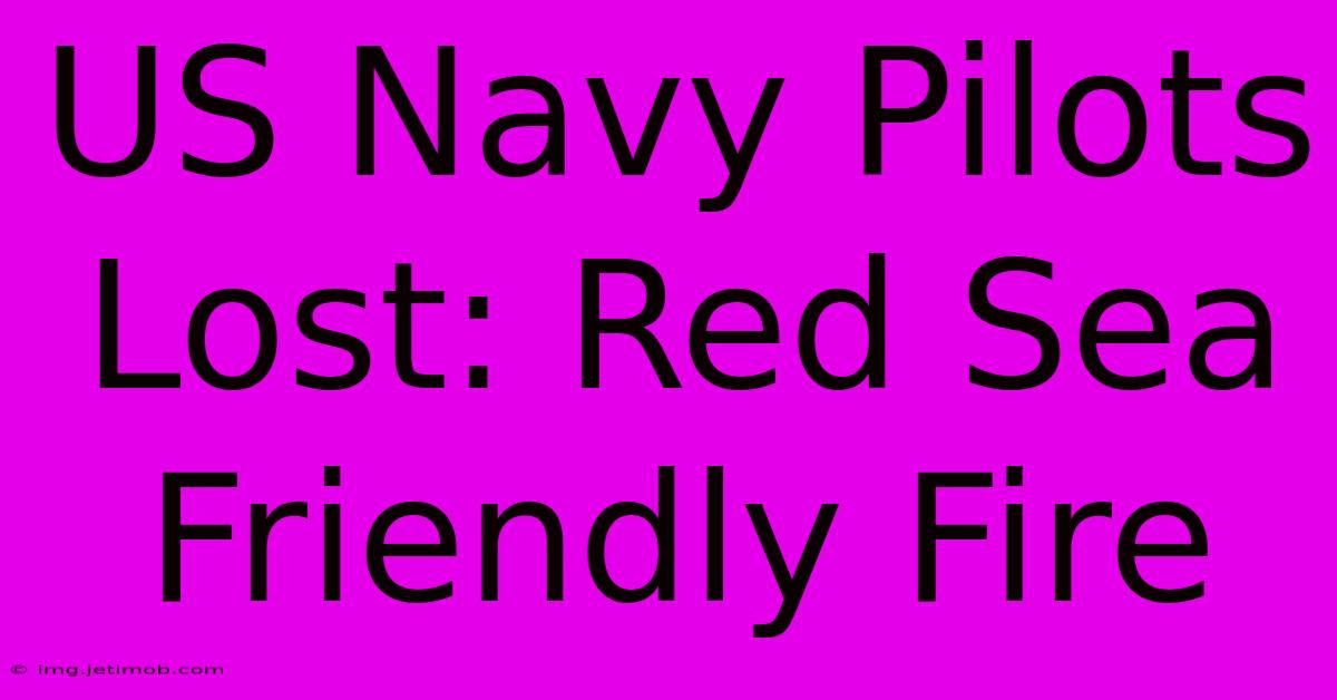 US Navy Pilots Lost: Red Sea Friendly Fire