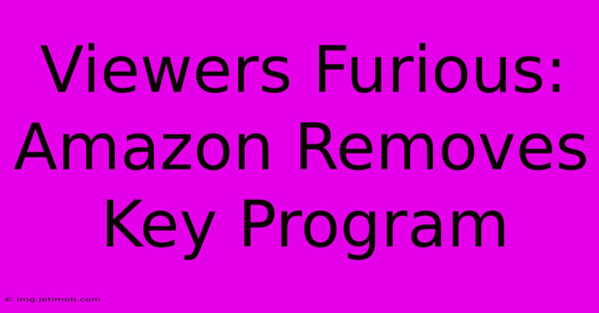 Viewers Furious: Amazon Removes Key Program