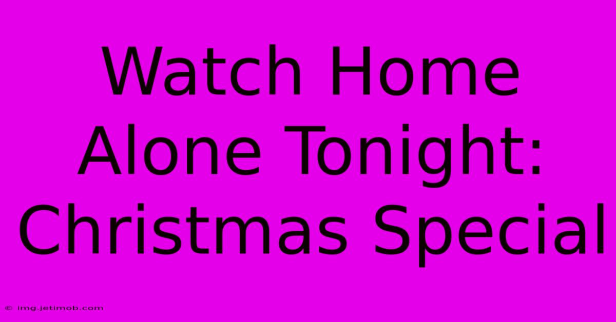 Watch Home Alone Tonight: Christmas Special