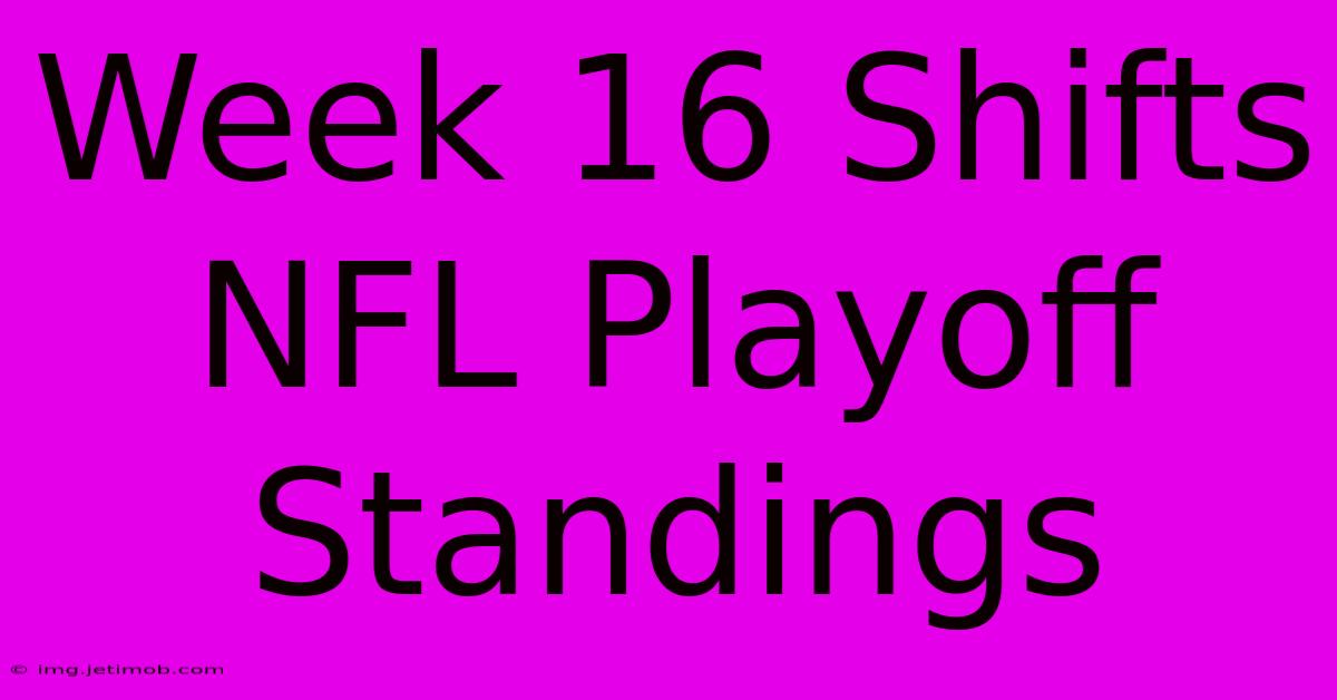 Week 16 Shifts NFL Playoff Standings