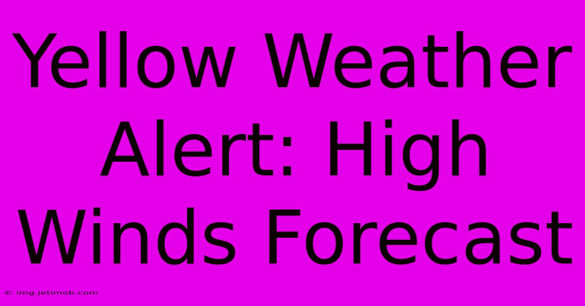 Yellow Weather Alert: High Winds Forecast